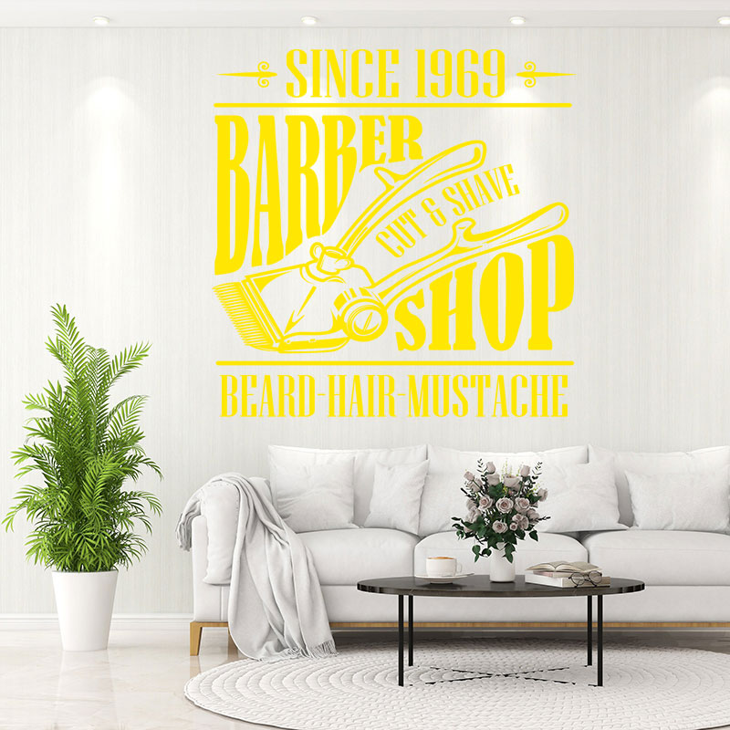 barber shop hipster wall sticker