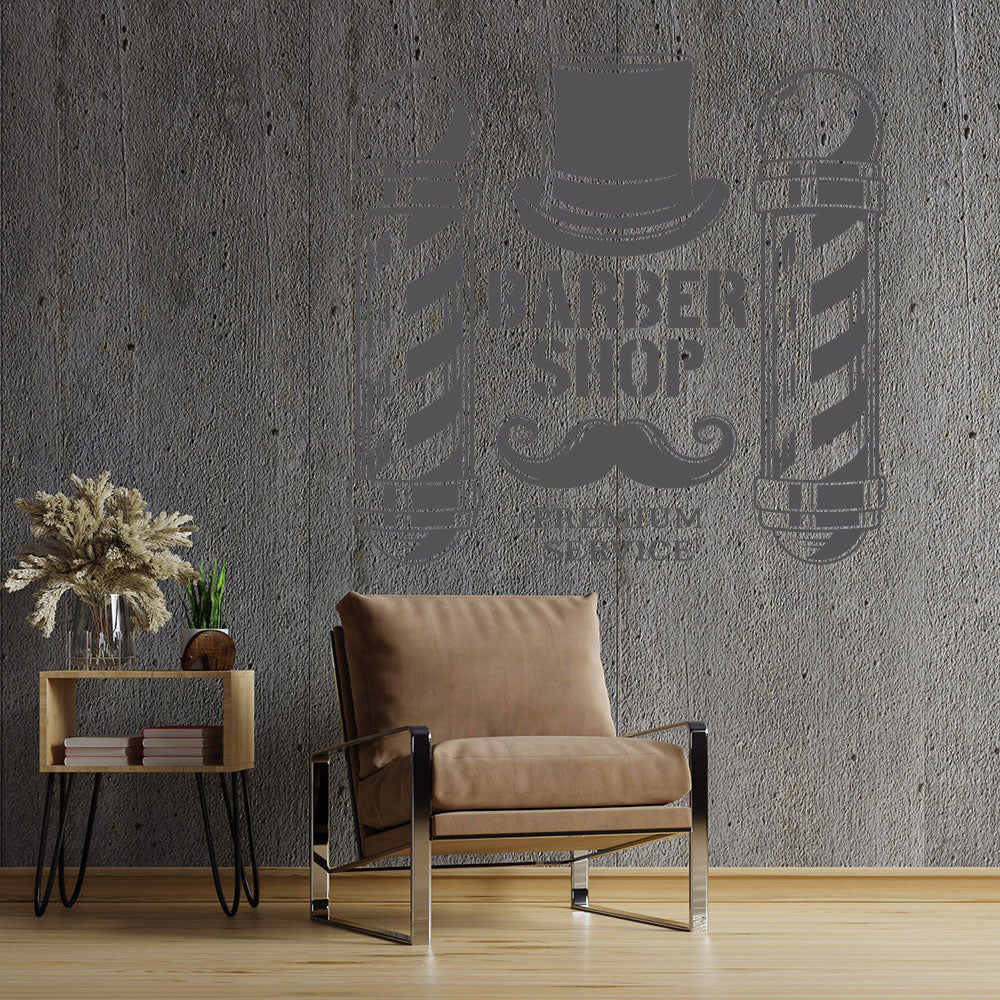 barber shop wall decal with wall sticker