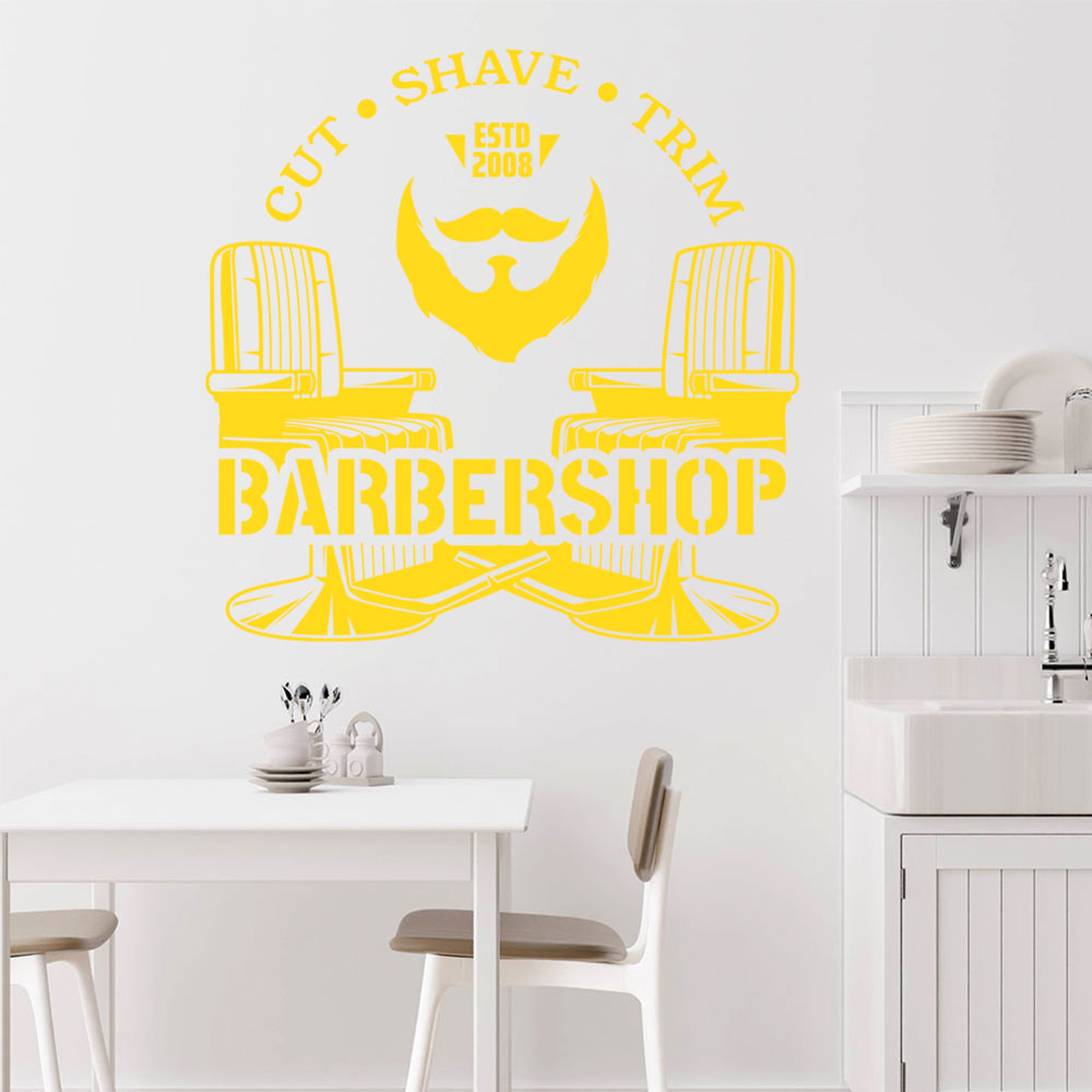 beard graphic wall decal for wall sticker
