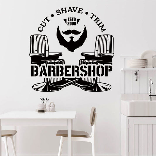 beard graphic wall decal for wall sticker