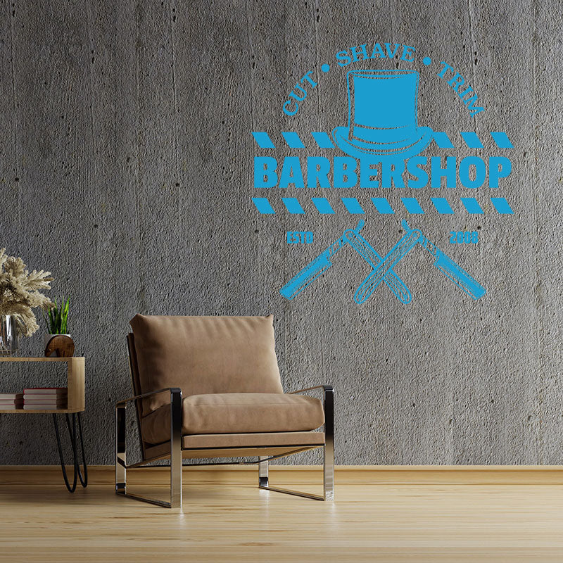 hipster beard art wall sticker
