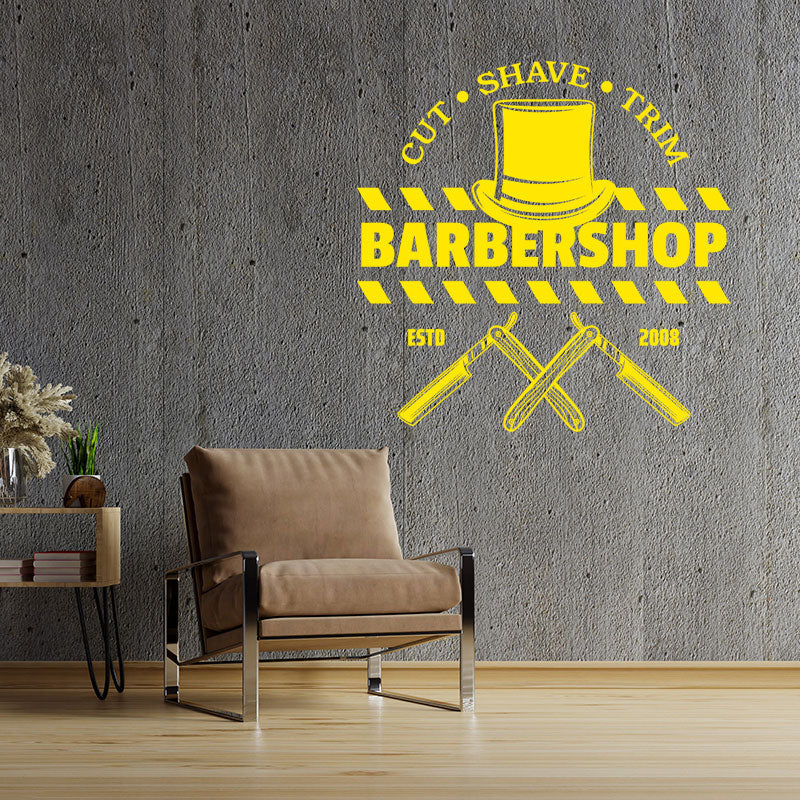 hipster beard art wall sticker