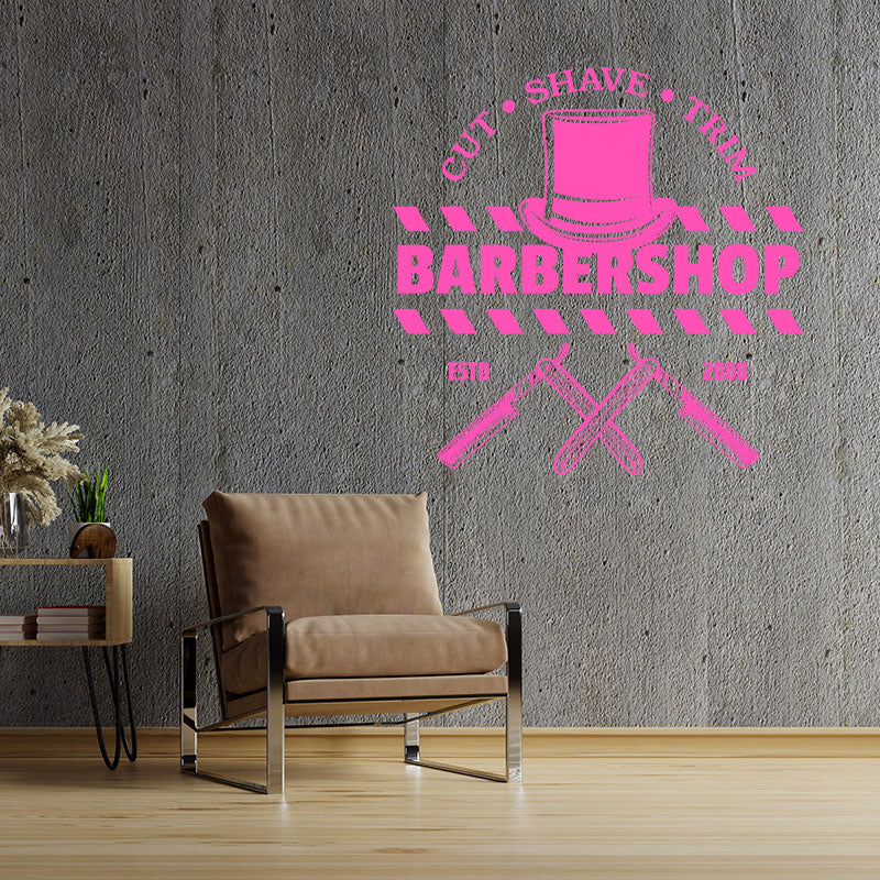 hipster beard art wall sticker