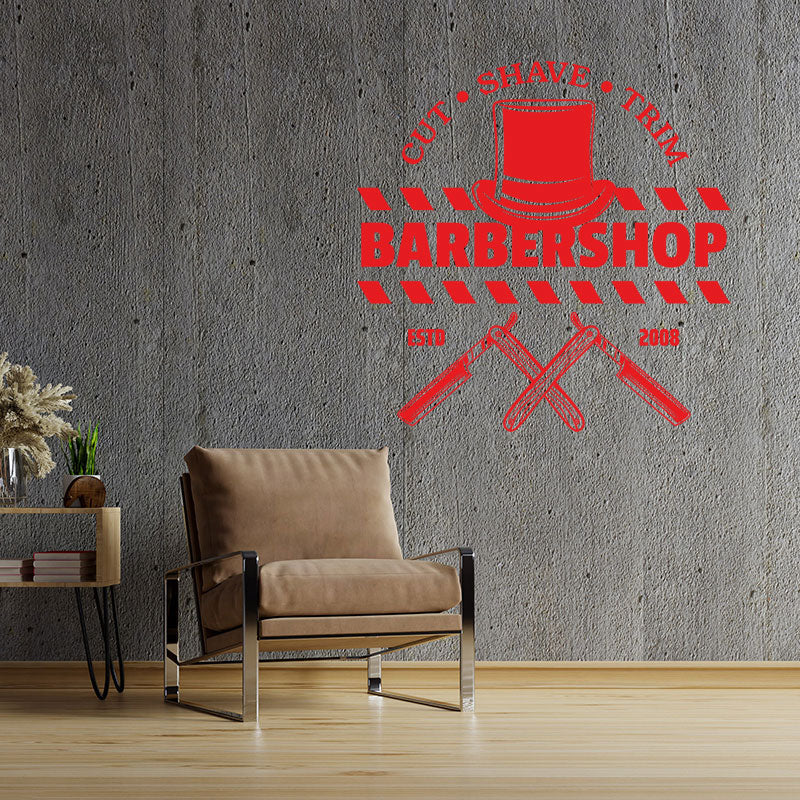 hipster beard art wall sticker