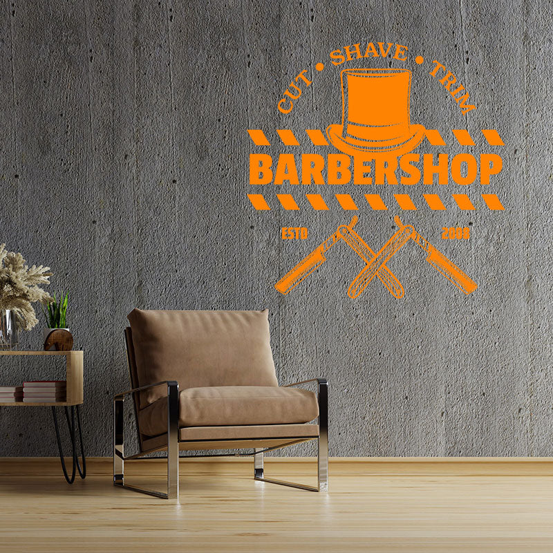 hipster beard art wall sticker