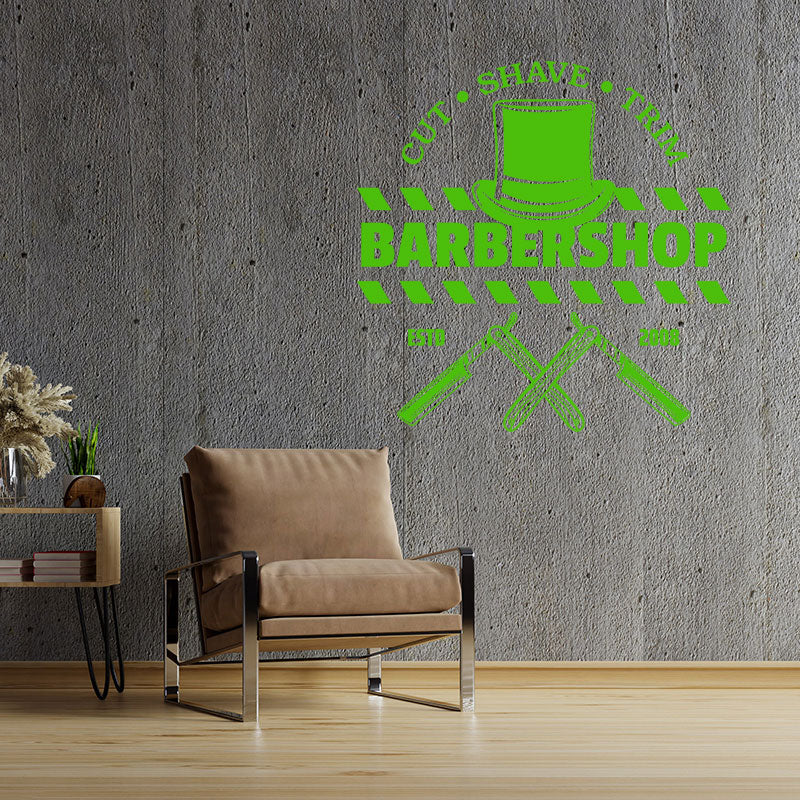 hipster beard art wall sticker