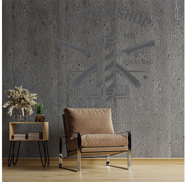 modern barber shop wall sticker