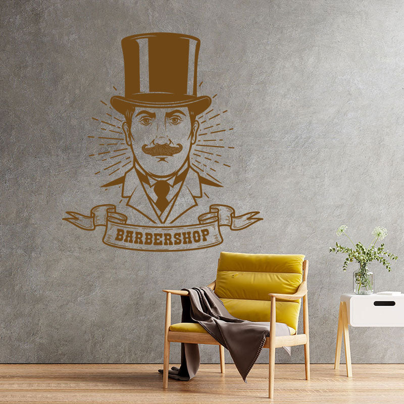 hipster beard for wall sticker