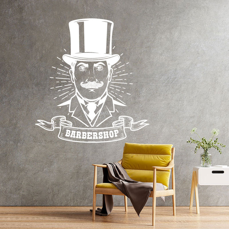 hipster beard for wall sticker