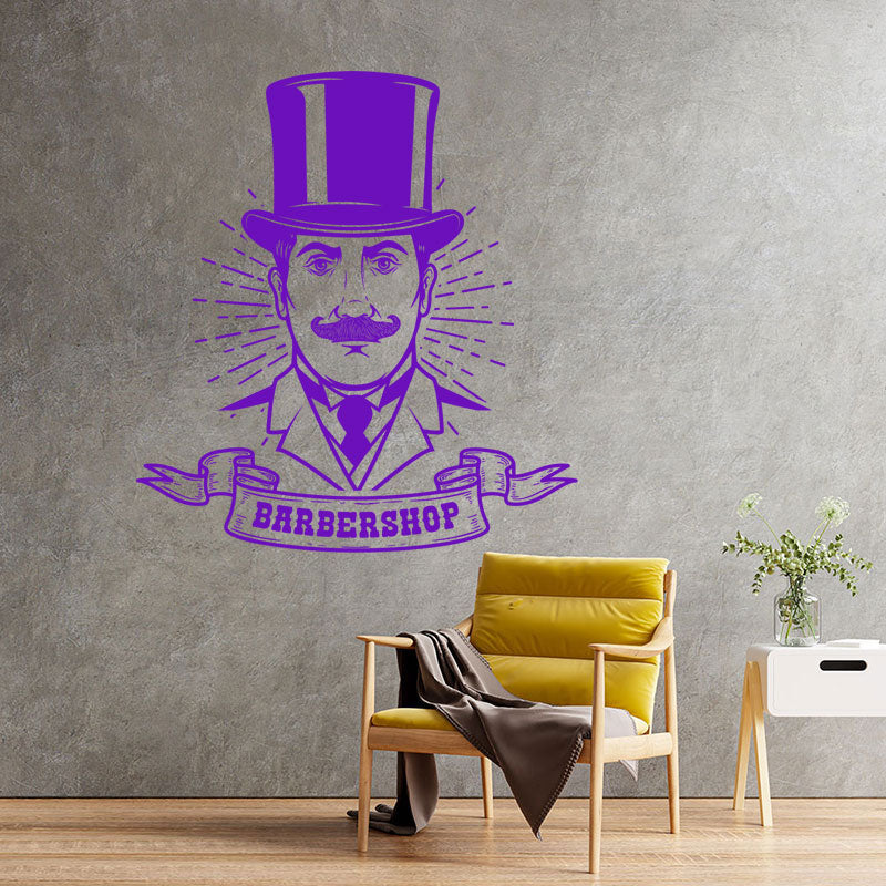 hipster beard for wall sticker