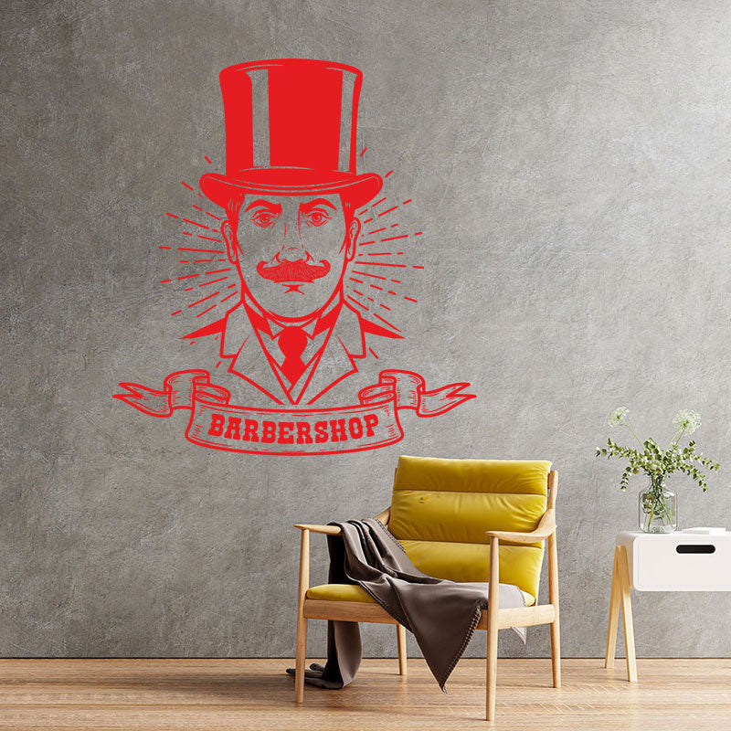 hipster beard for wall sticker