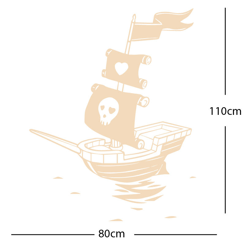 pirate ship wall sticker