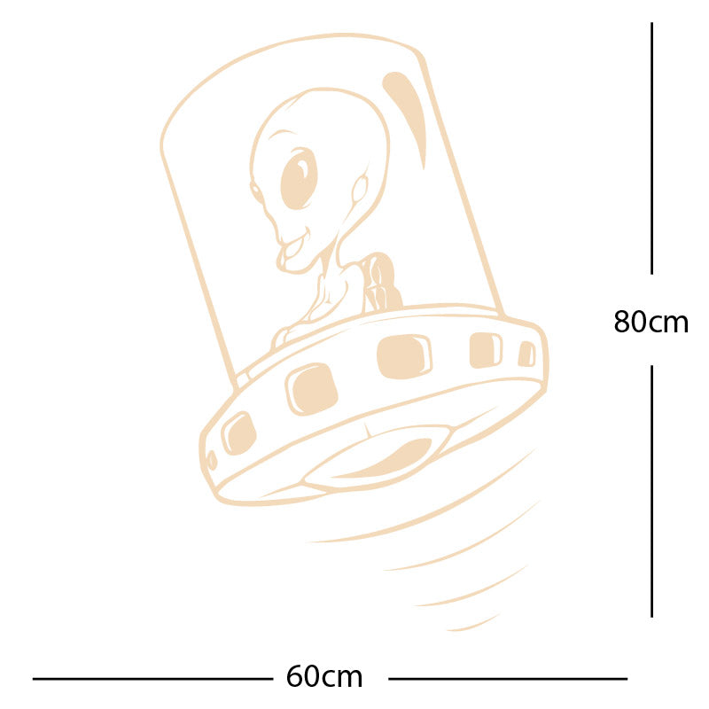 flying saucer alien wall sticker