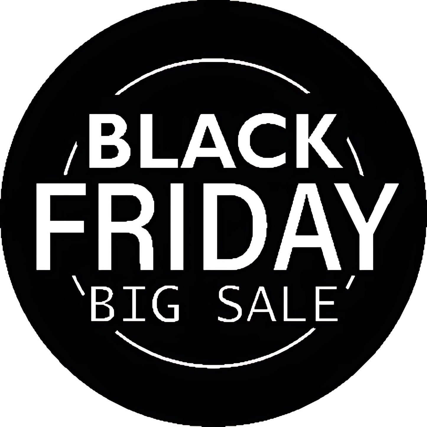 Black Friday Big Sale Round Window Stickers & Decals