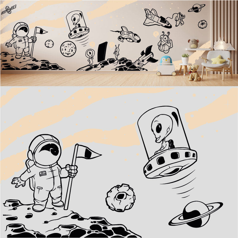 in space complete wall mural wall sticker