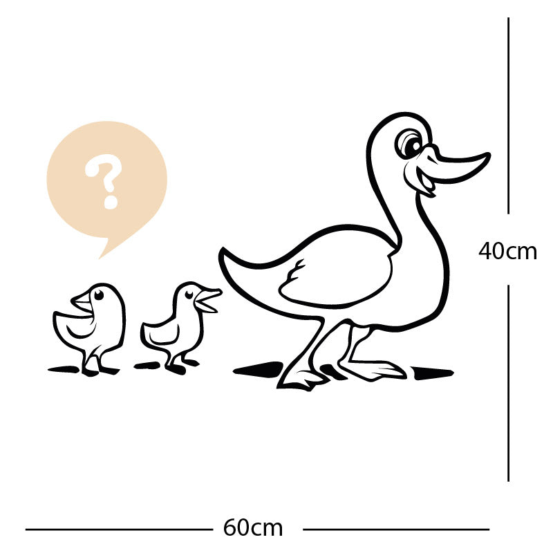 duck with chicks wall sticker