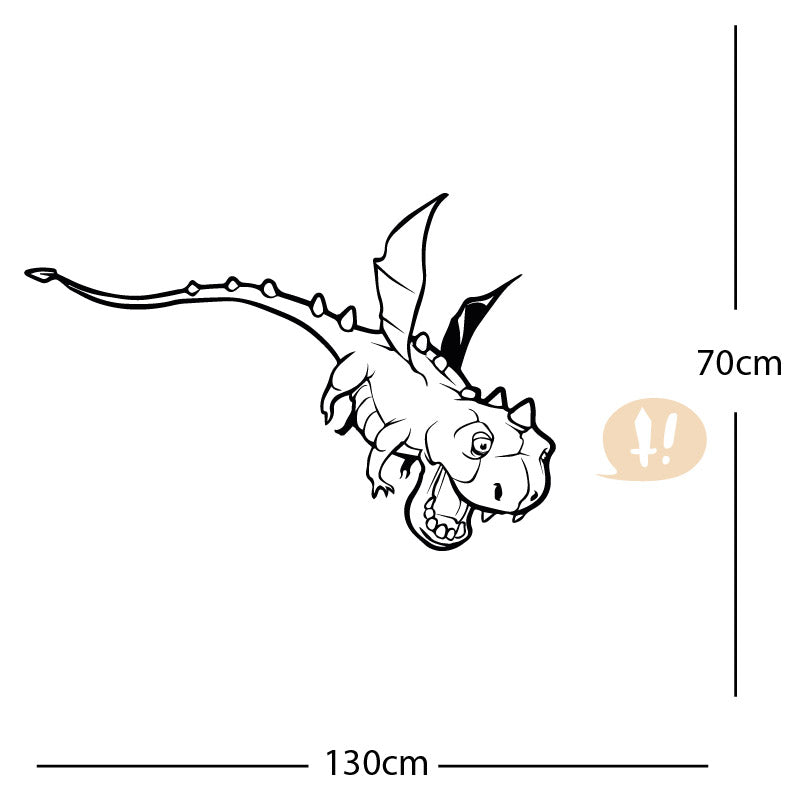 flying dragon decal wall sticker