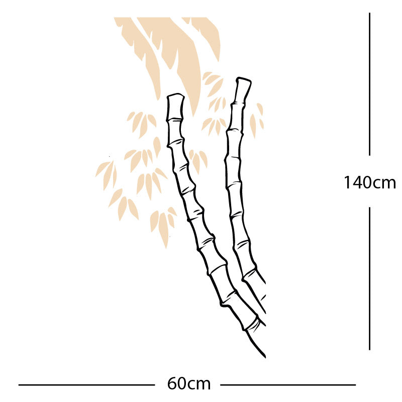 bamboo tree wall sticker