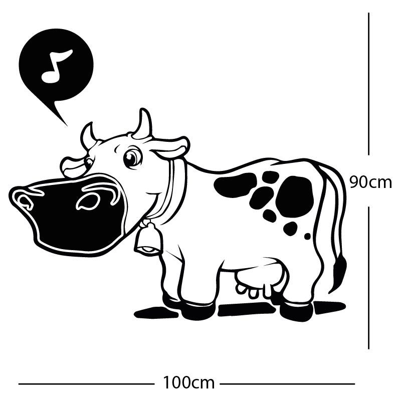 farmyard cow wall sticker