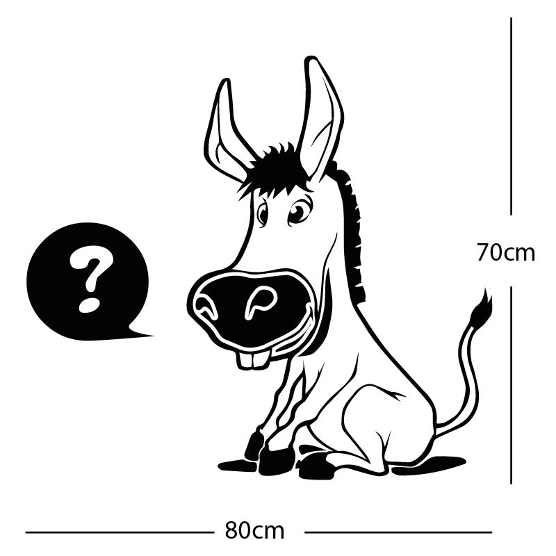 funny donkey wall sticker