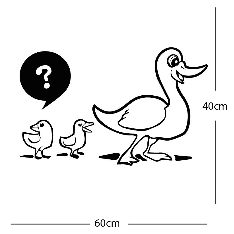 duck with chicks wall sticker