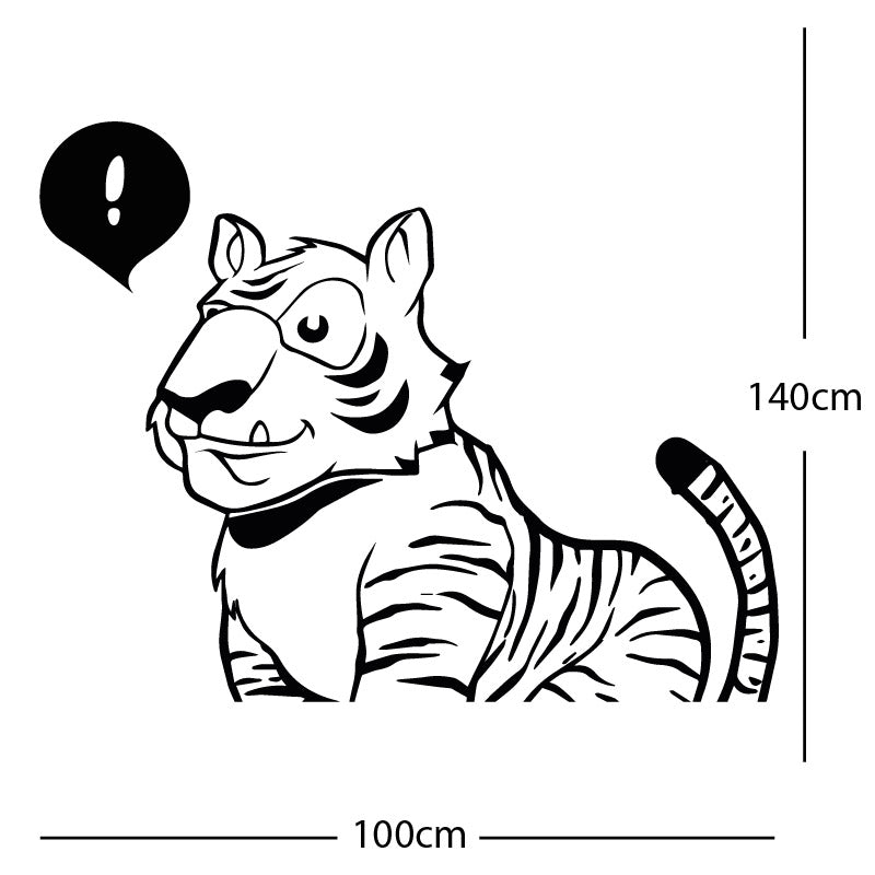 jungle tiger wall sticker