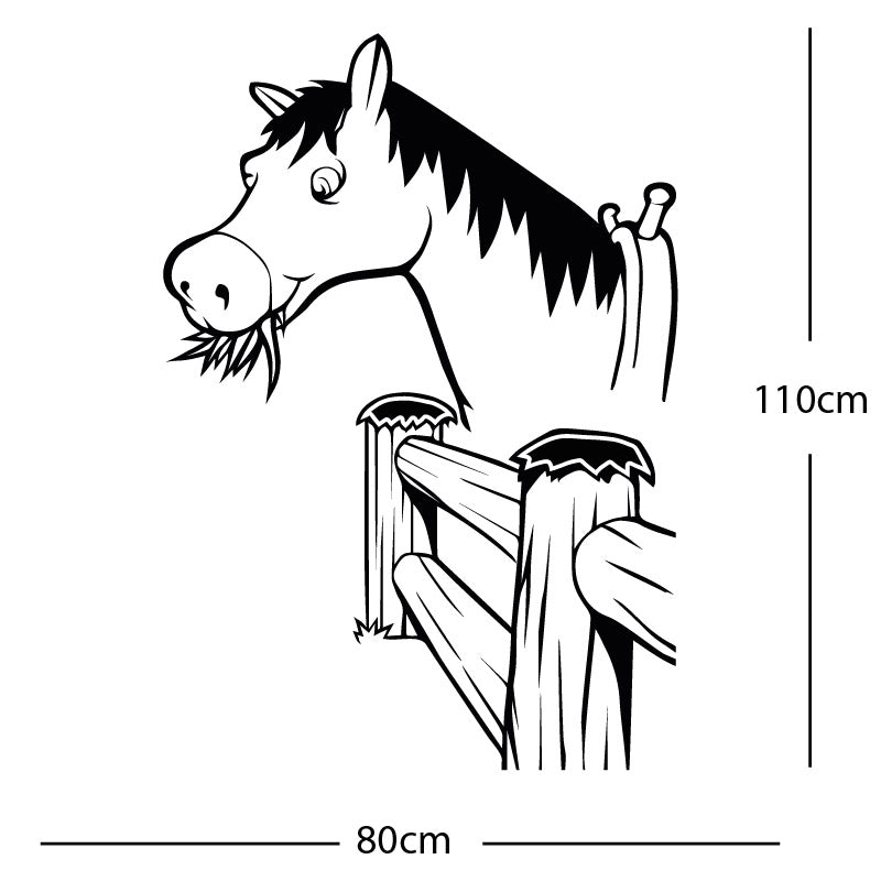 horse and gate wall sticker