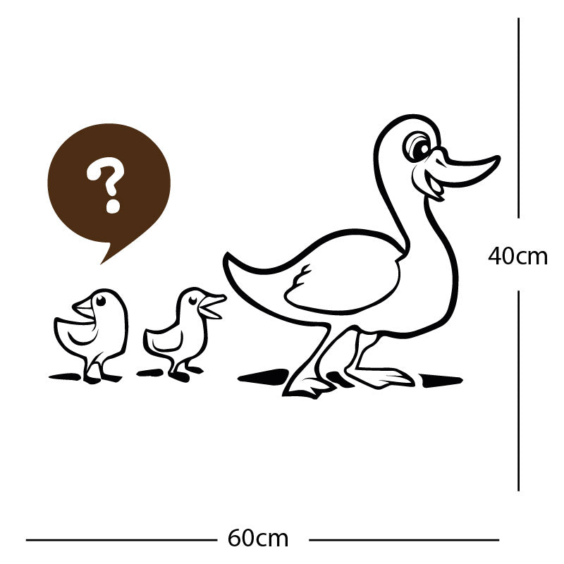 duck with chicks wall sticker