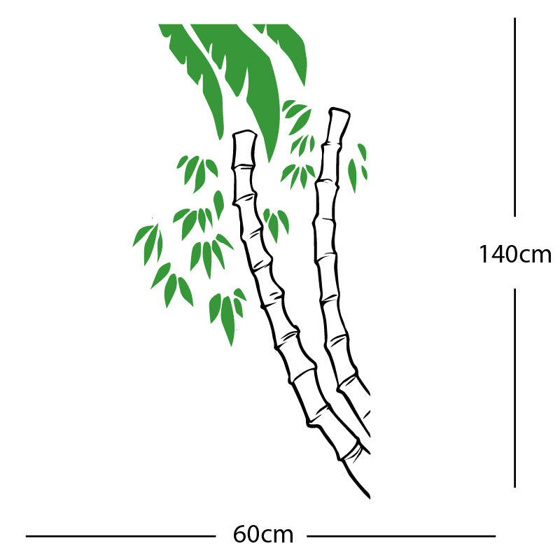 bamboo tree wall sticker