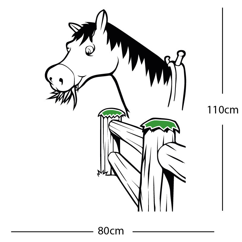horse and gate wall sticker