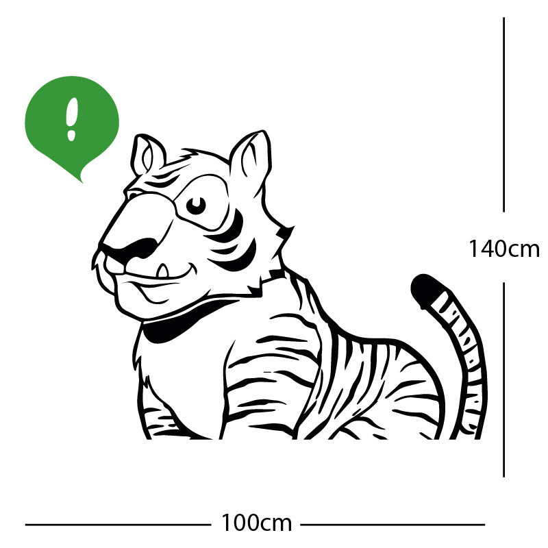 jungle tiger wall sticker