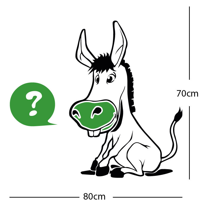 funny donkey wall sticker