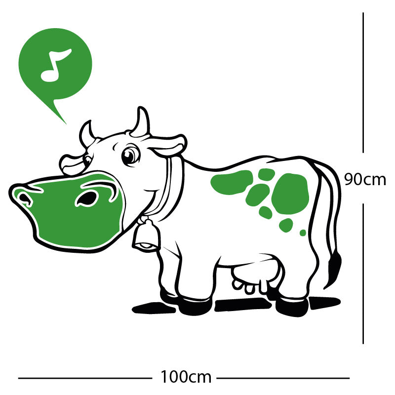 farmyard cow wall sticker