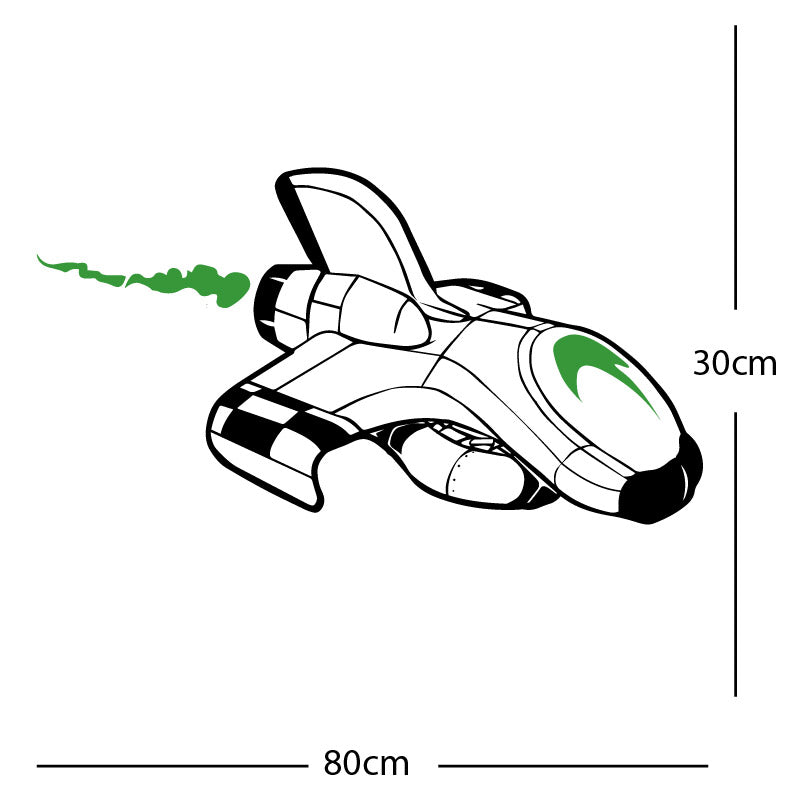 space ship kids space themed rocket wall sticker