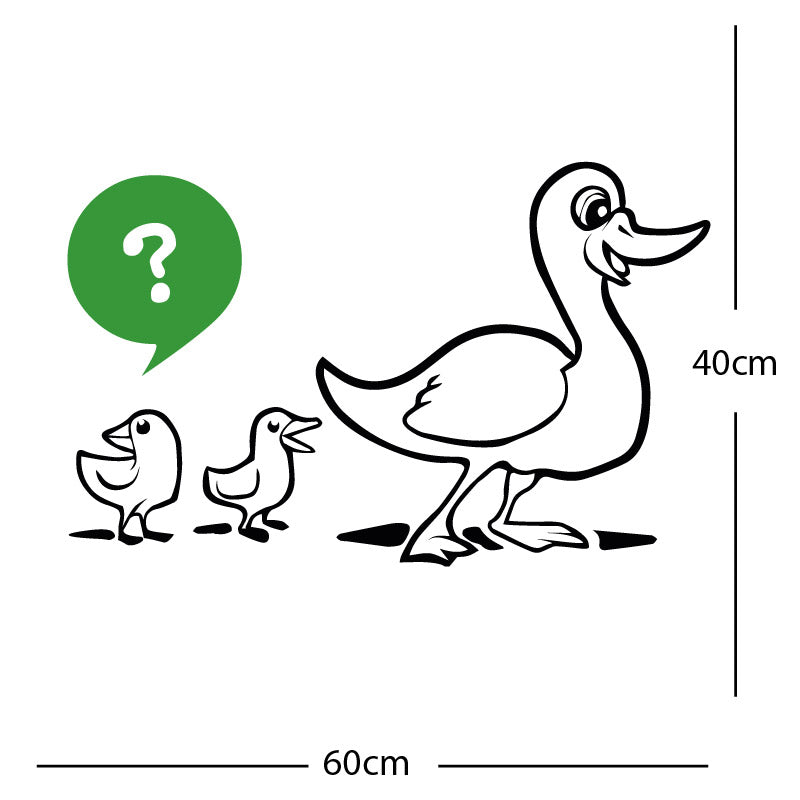 duck with chicks wall sticker
