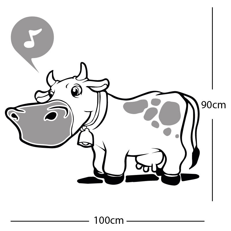 farmyard cow wall sticker