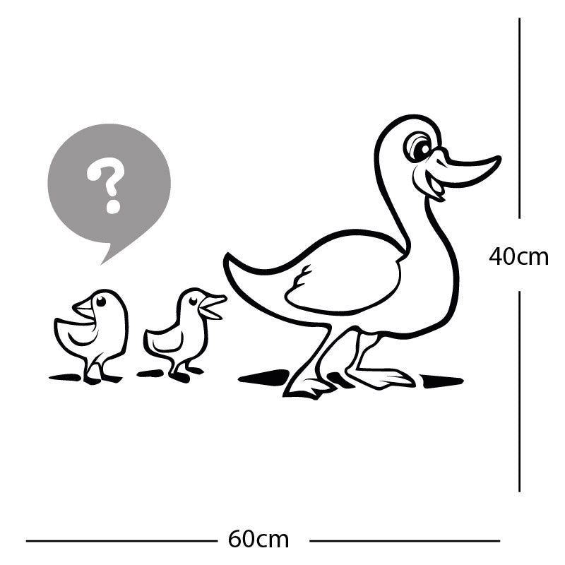 duck with chicks wall sticker