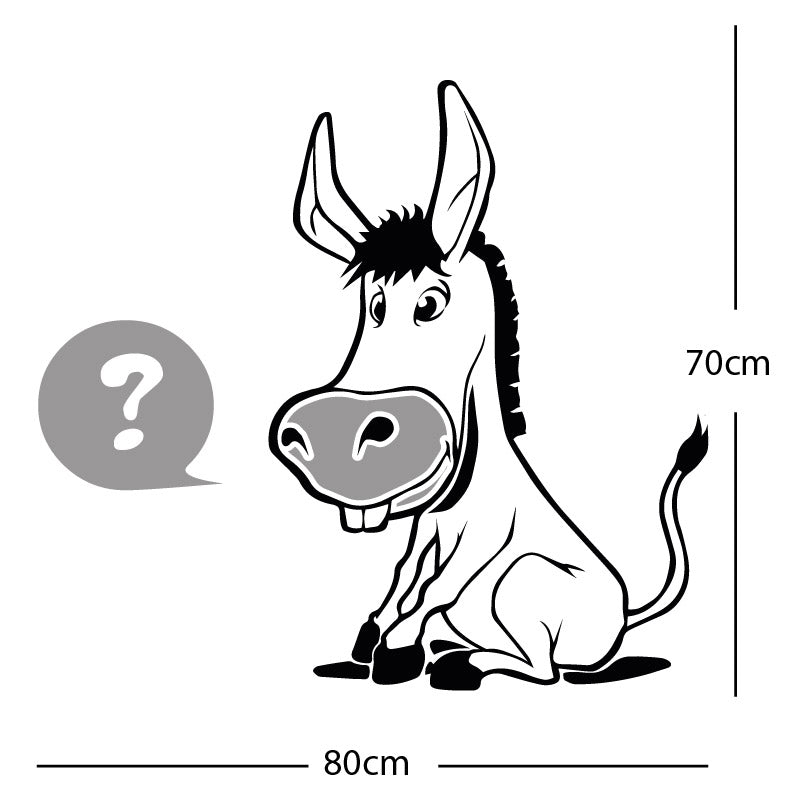funny donkey wall sticker