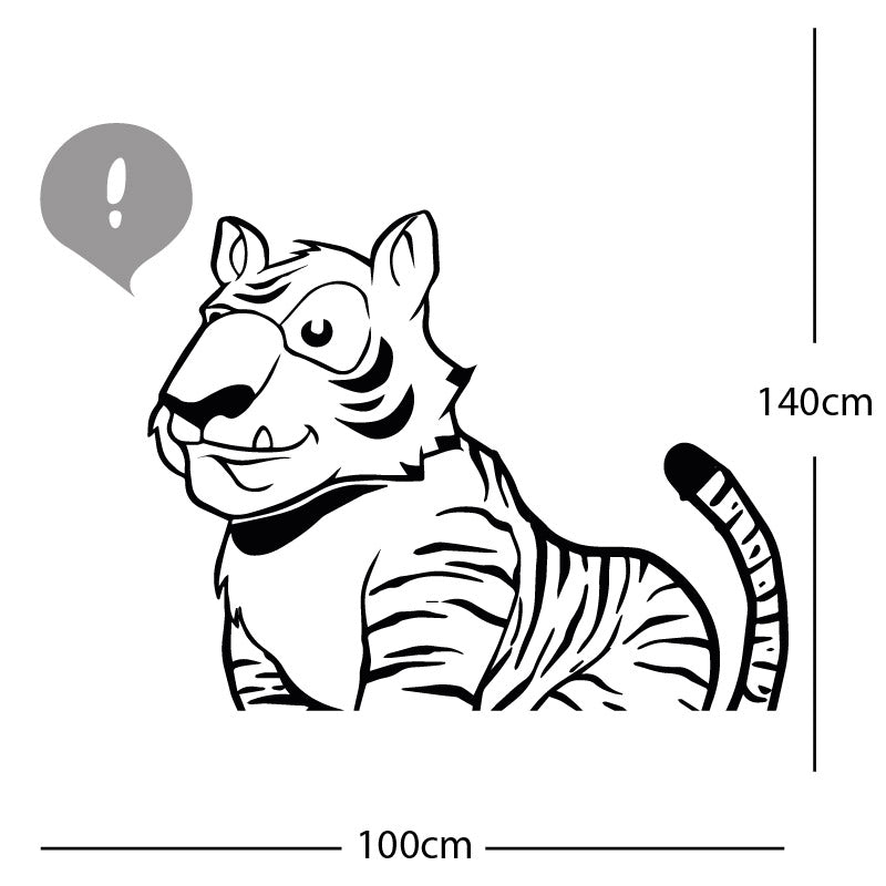 jungle tiger wall sticker