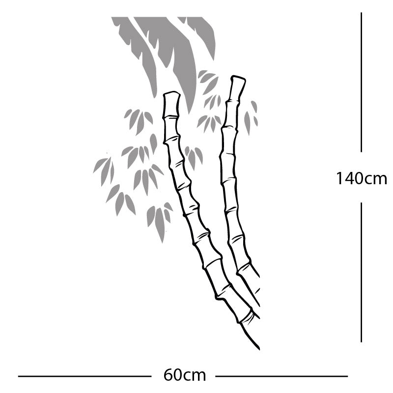 bamboo tree wall sticker