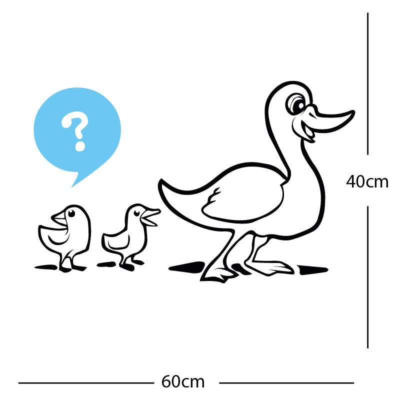 duck with chicks wall sticker