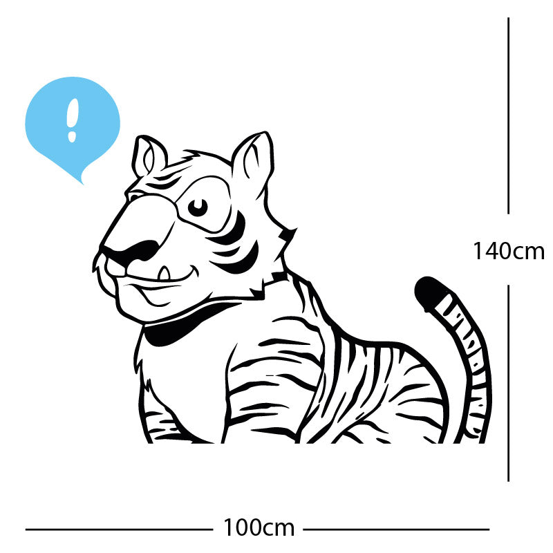 jungle tiger wall sticker