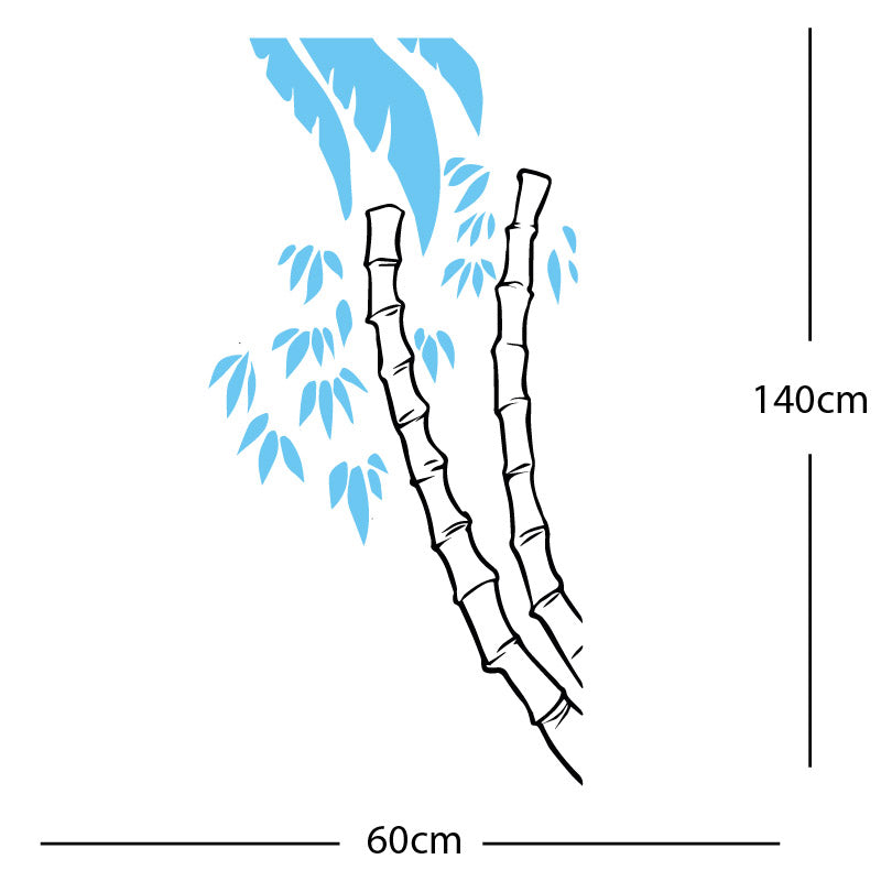 bamboo tree wall sticker