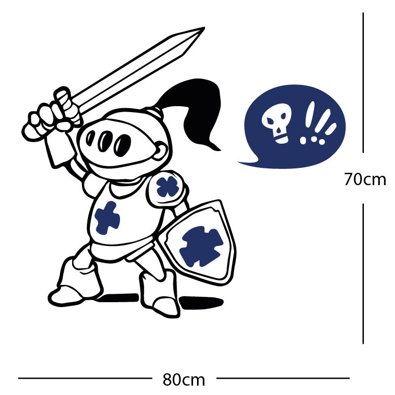 brave knight wall sticker
