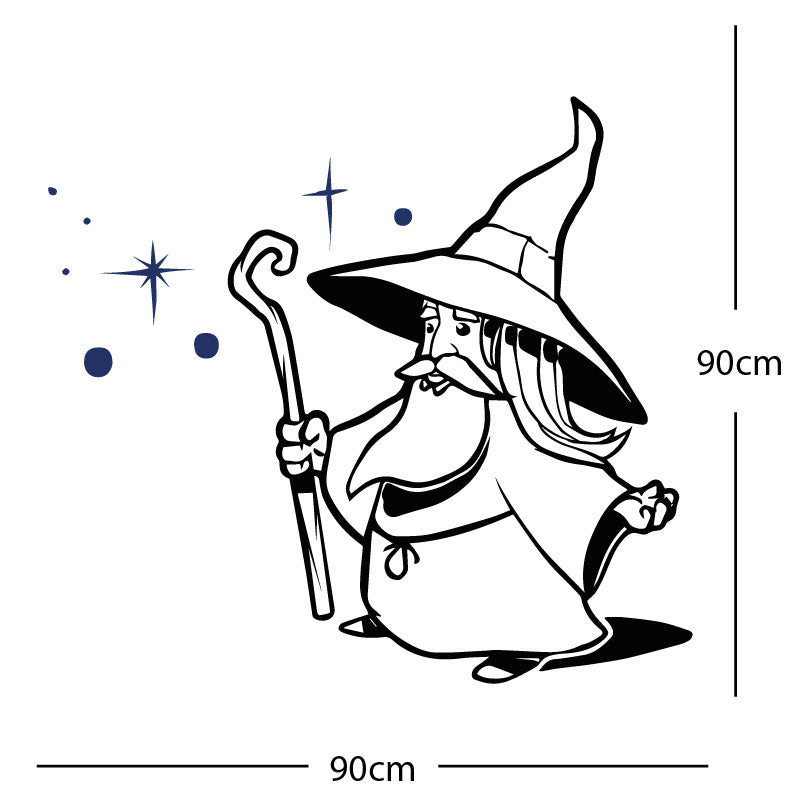 merlin wizard wall sticker