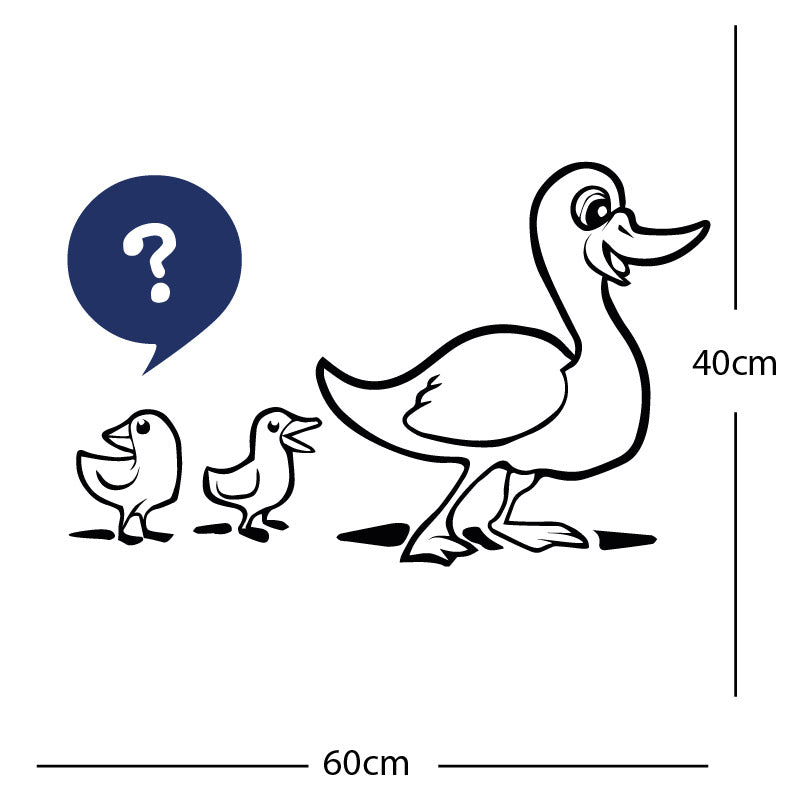 duck with chicks wall sticker