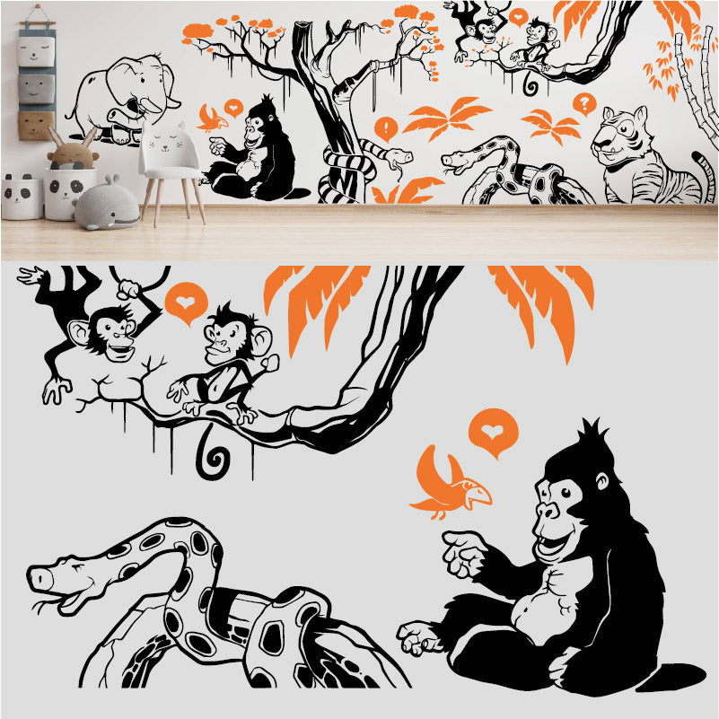 in the jungle complete wall mural wall sticker