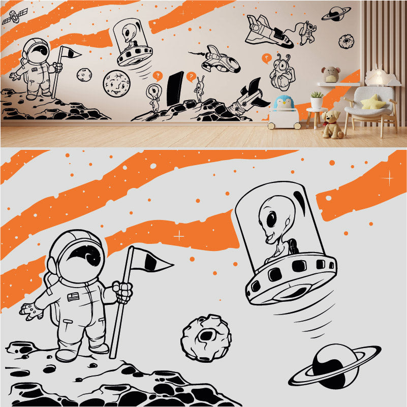 in space complete wall mural wall sticker