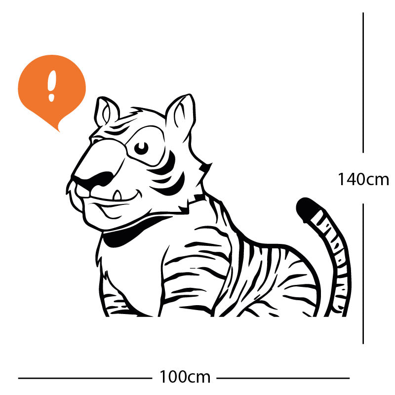 jungle tiger wall sticker