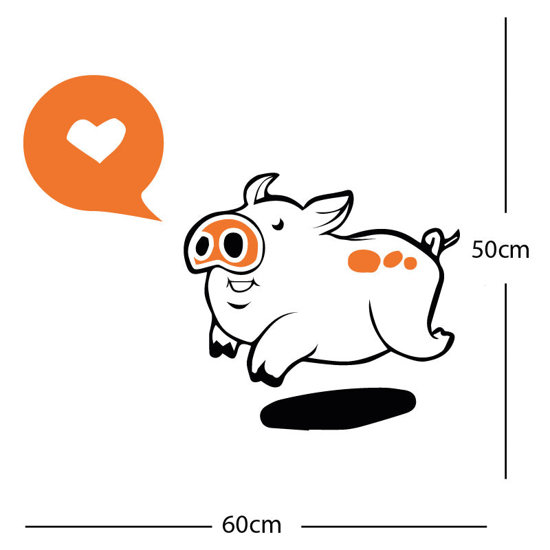 farmyard pig wall sticker